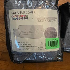 Gray Sofa Slipcover Set - Sofa + 3 Cushion Covers New